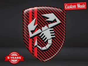 Fiat Abarth Stampa Adesivi Paraurti Alta Gamma Professionale Minimal